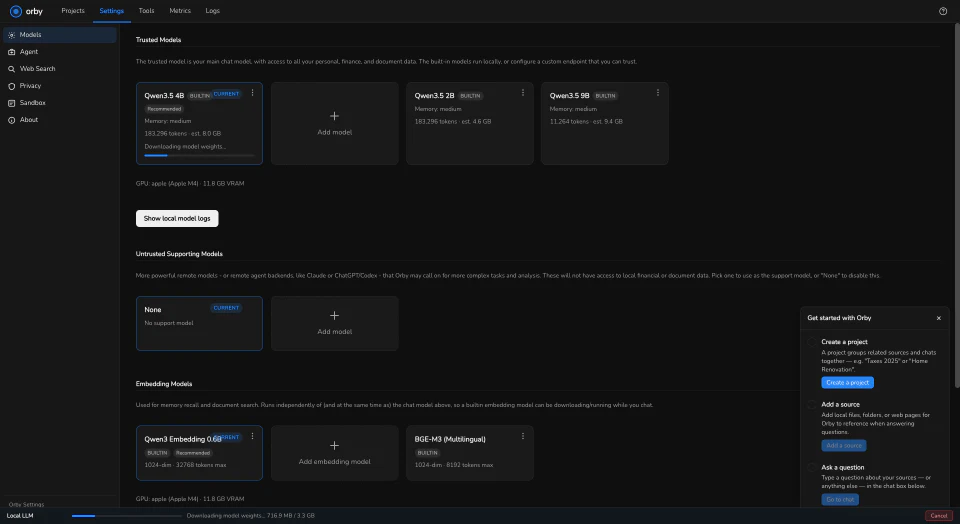Downloading model weights, with the progress bar.